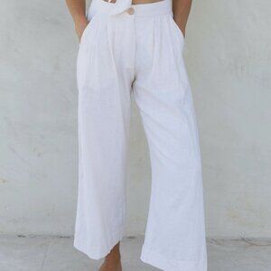 Kara Thoms Baye Pant, Cream, size Large